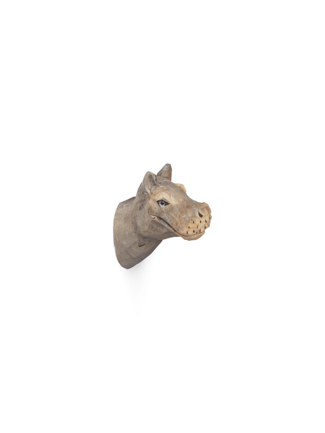 Ferm Living - Animal Hand Carved Hook - Hippo