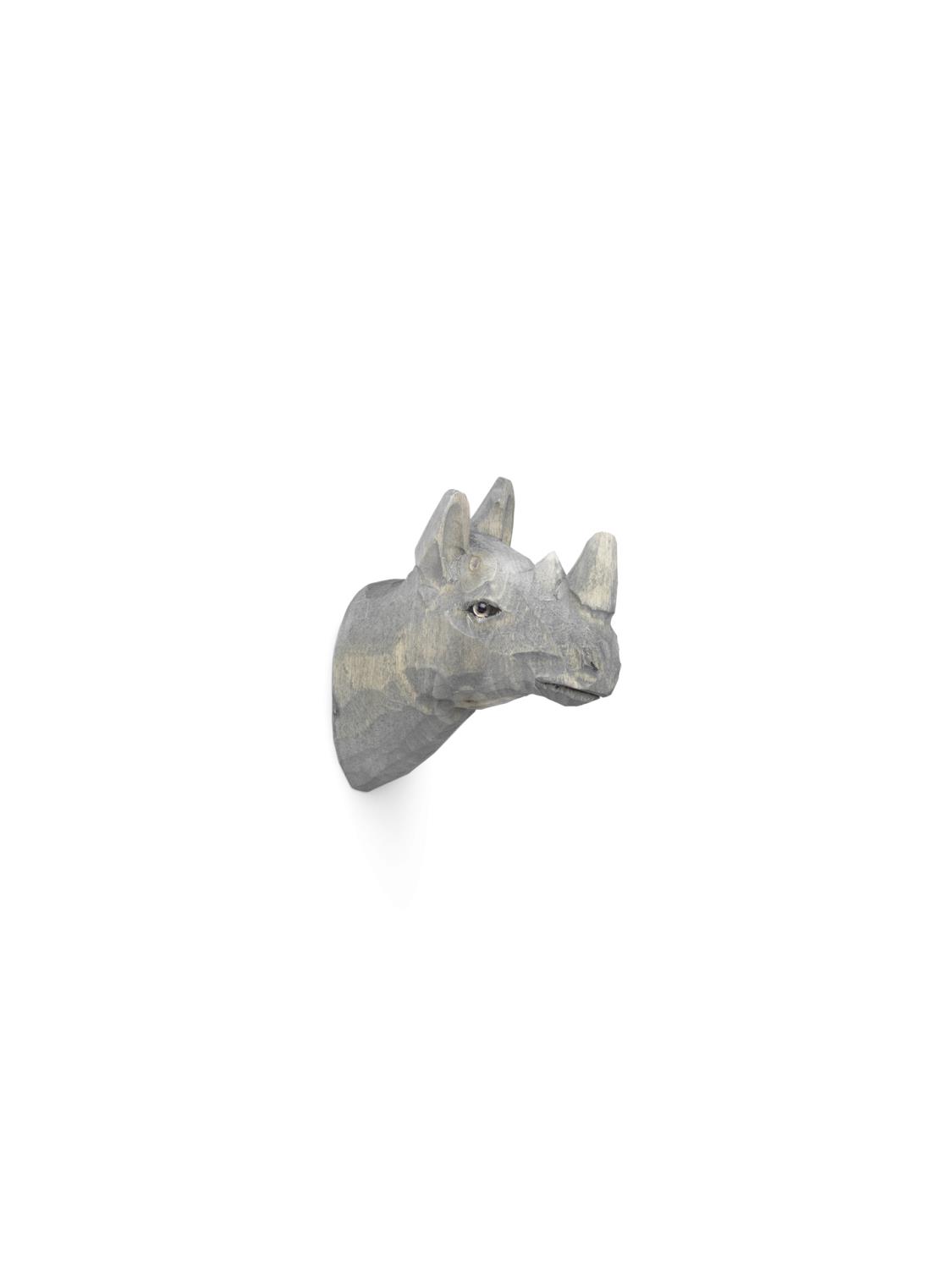 Ferm Living - Animal Hand Carved Hook - Rhino