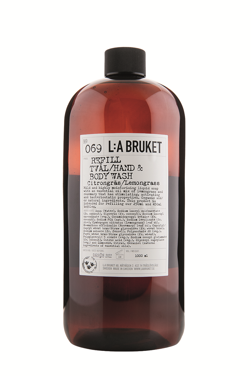 La Bruket - 069 Refill Flytende Såpe - Sitrongress - 1000 ml
