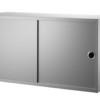 String - Cabinet with Sliding Doors w78 x d30 x h42 cm - Grey