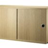 String - Cabinet with Sliding Doors w78 x d30 x h42 cm - Oak
