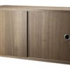 String - Cabinet with Sliding Doors w78 x d30 x h42 cm - Walnut
