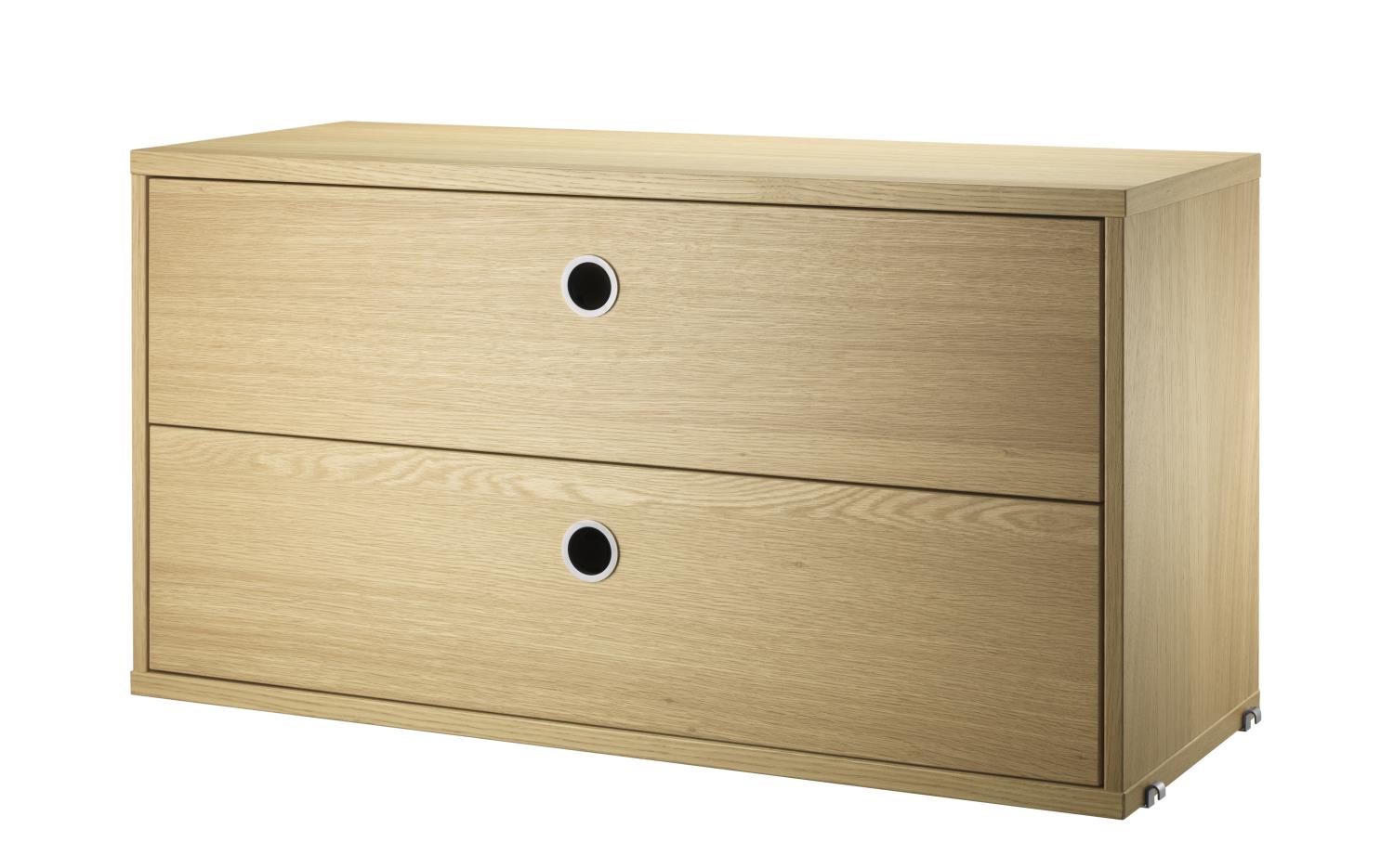String - Chest with Drawers w78 x d30 x h42 cm - Oak