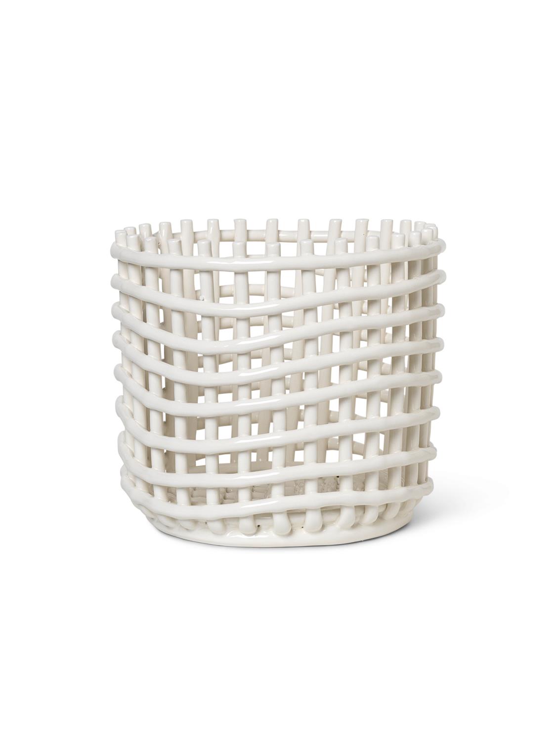 Ferm Living - Ceramic Basket - Large - Off White