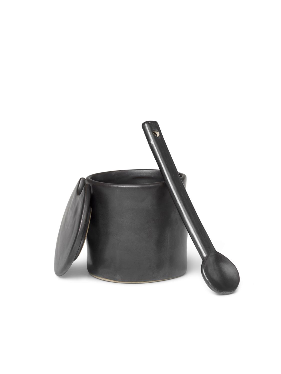 Ferm Living - Flow Jar with Spoon - Black