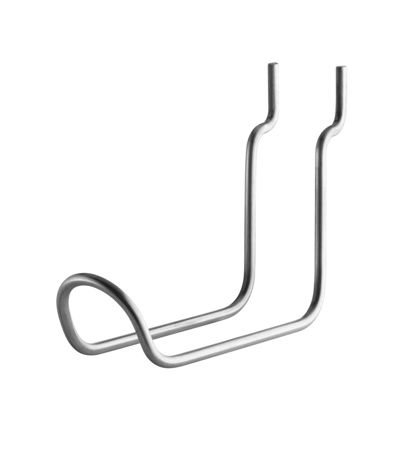 String - Vertical Double Hook - Stainless Steel - 2pk