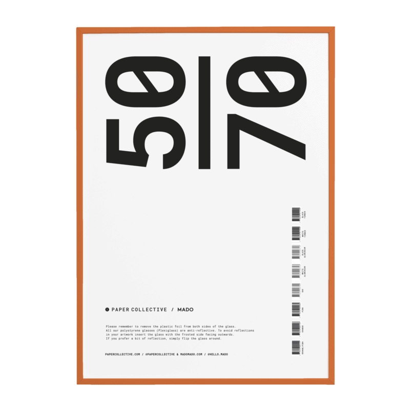 Paper Collective - Ramme - 50x70 - Orange
