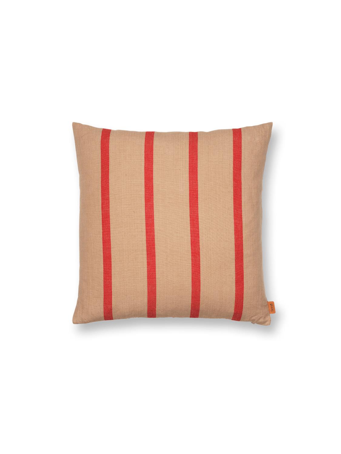 Ferm Living - Grand Cushion - Camel and Red