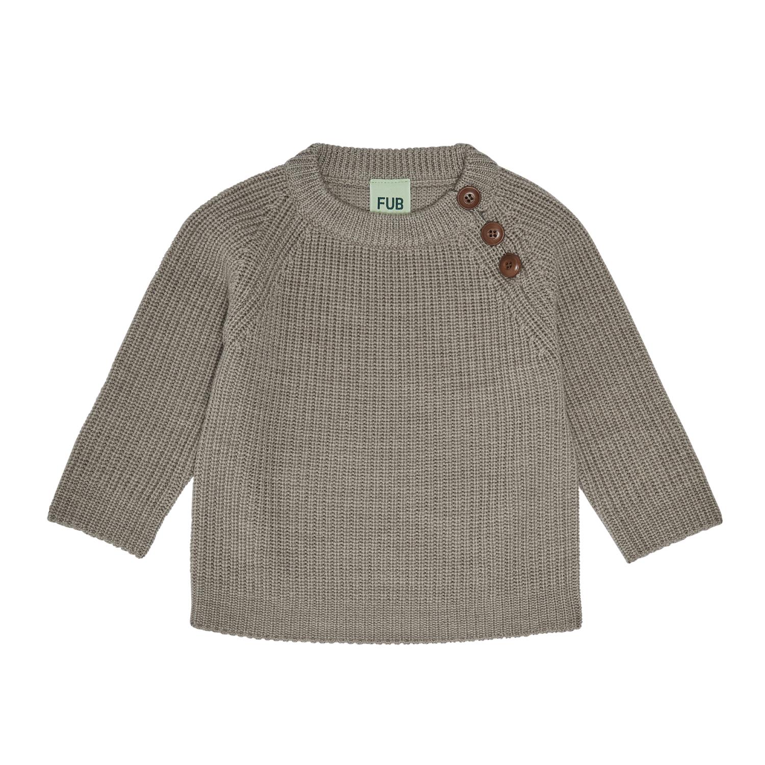 FUB - Baby Rib Sweater - Beige Melange