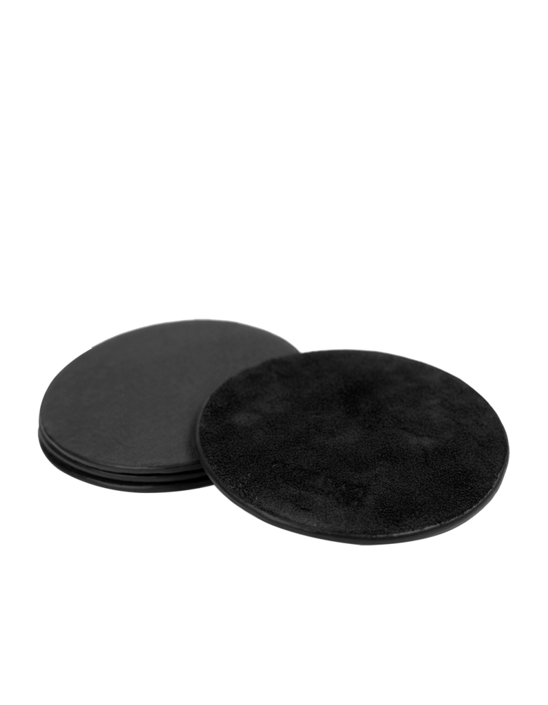 O My Bag - Coasters - Set of 4 - Black Soft Grain Leather