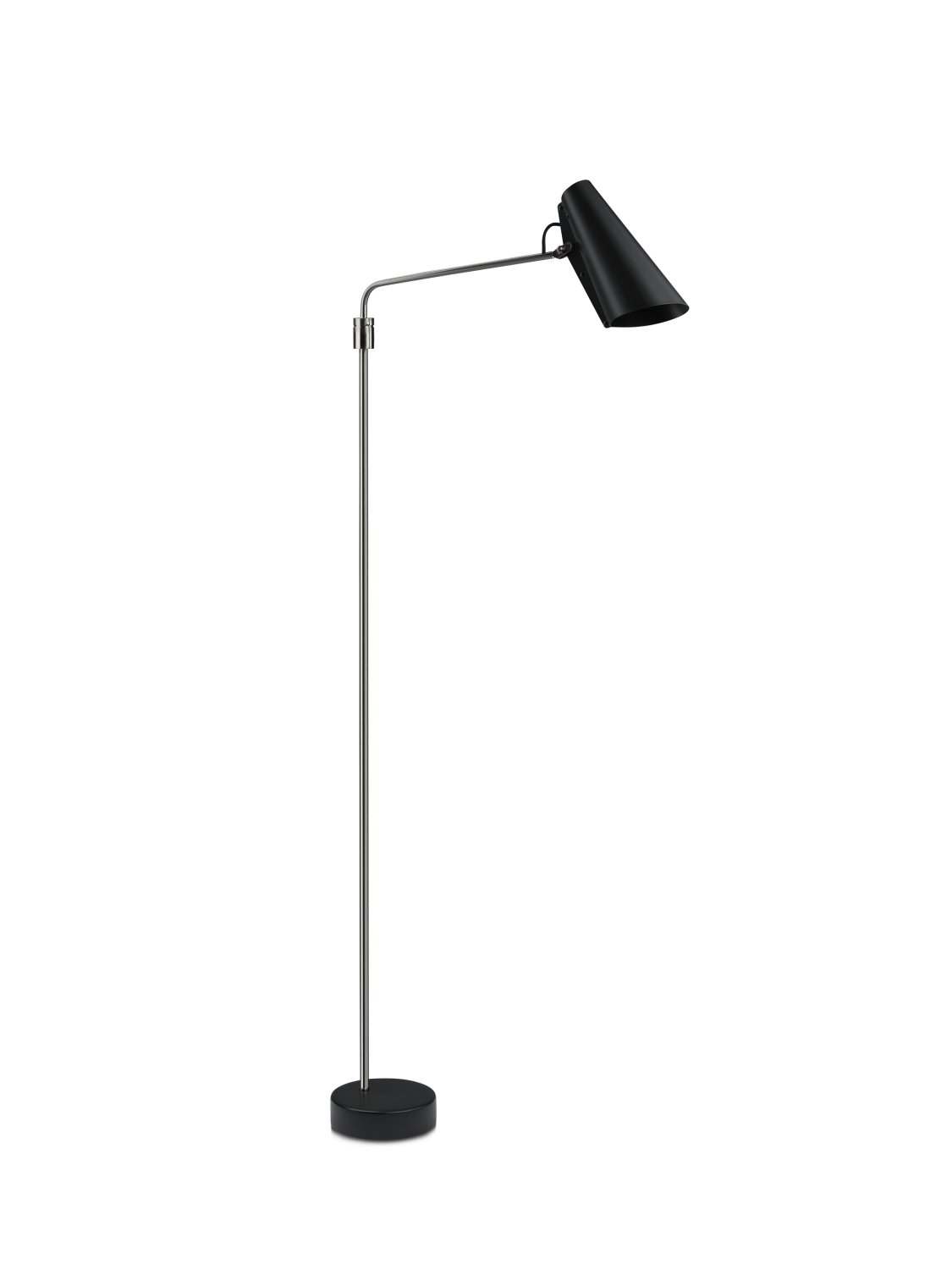 Northern - Birdy Floor Swing Lamp - Black and Steel