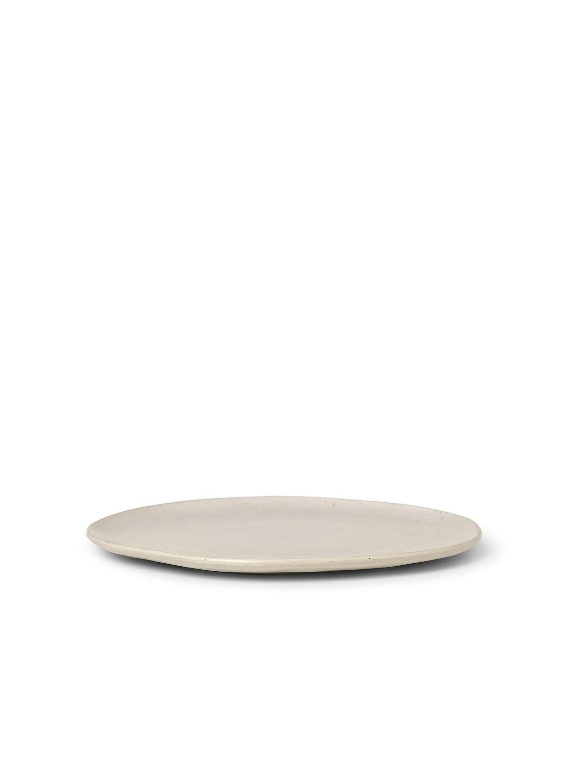Ferm Living - Flow Plate - Off White Speckle - Large
