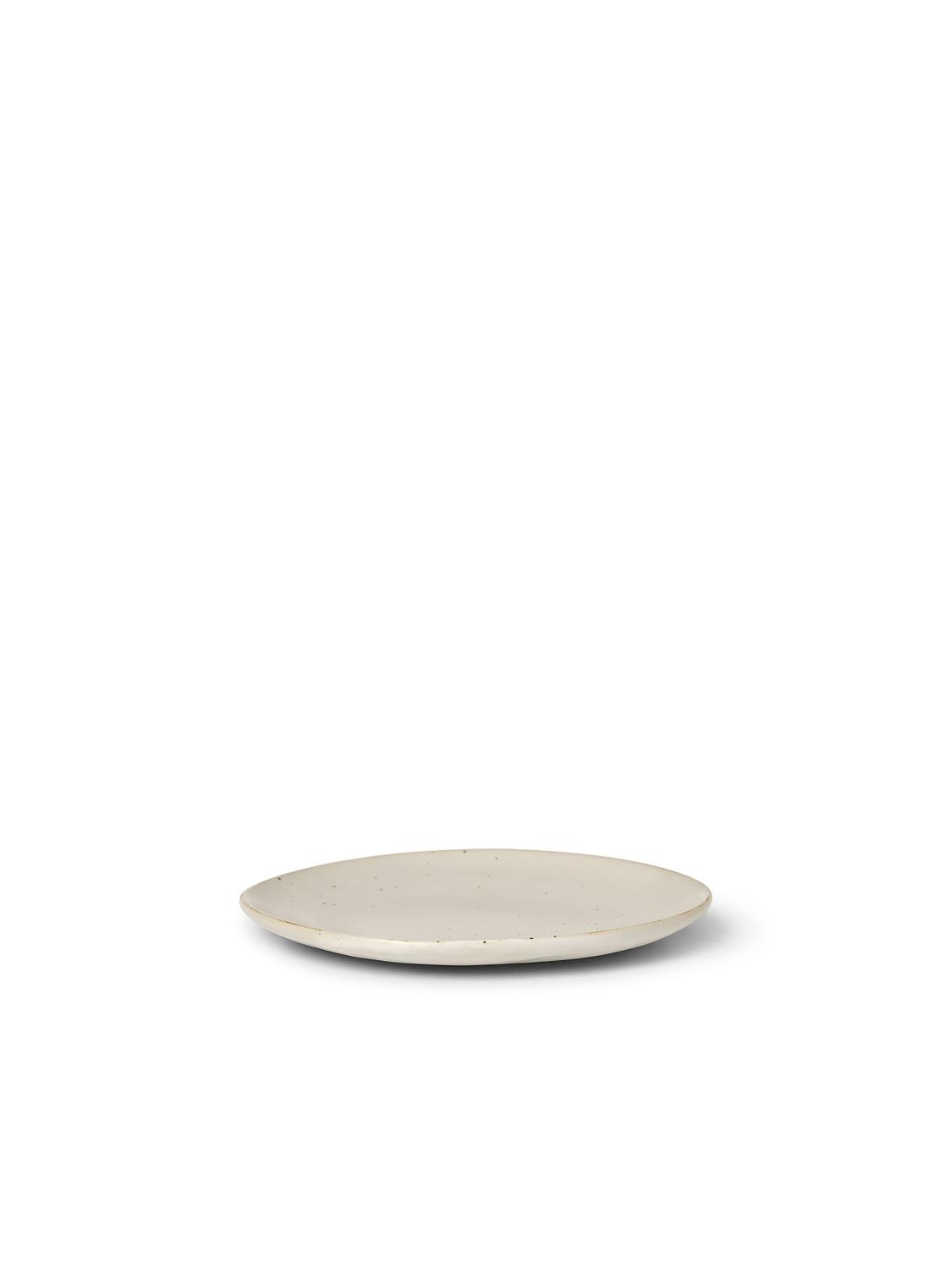 Ferm Living - Flow Plate - Off White Speckle - Small