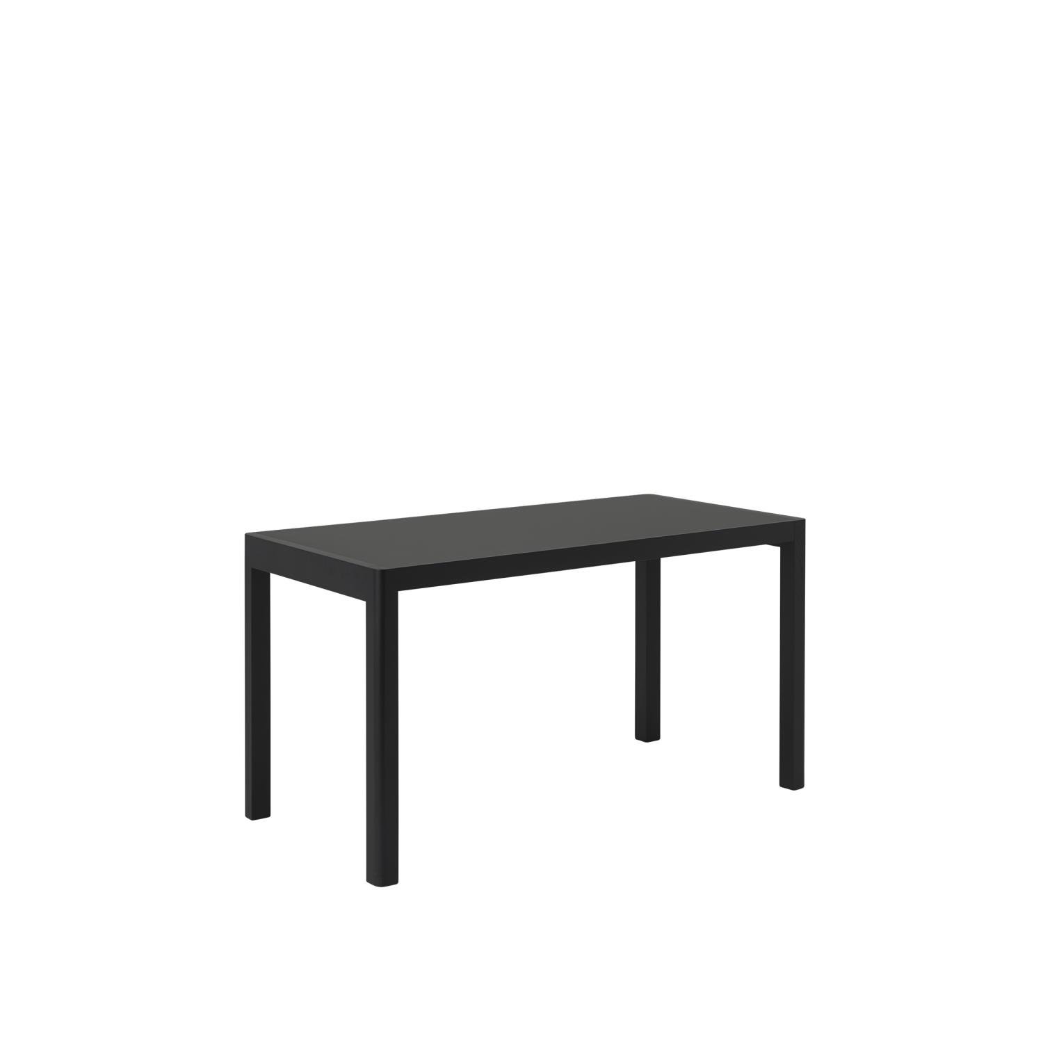 Muuto - Workshop Table - 130x65 - Black Linoleum and Black