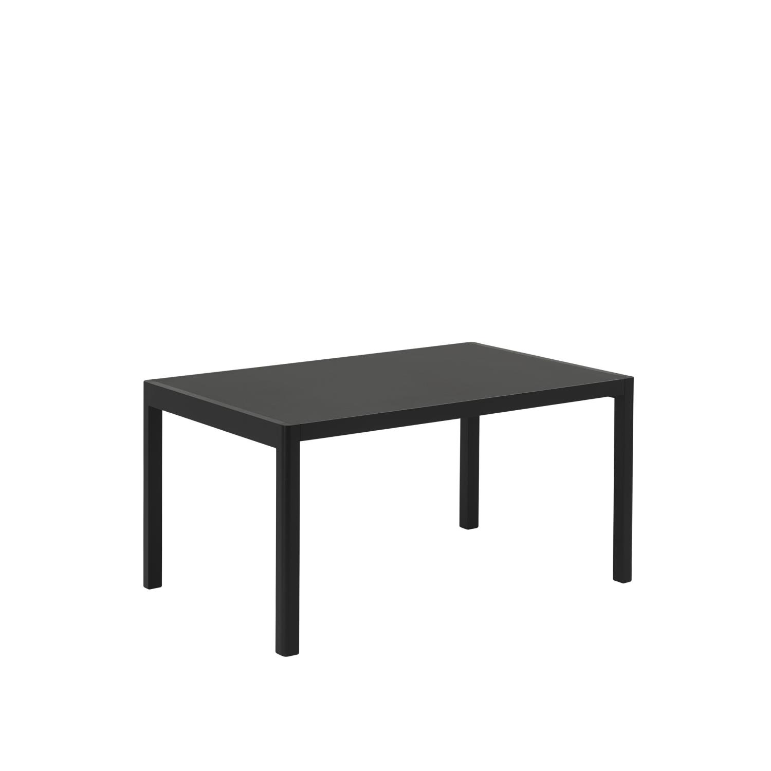 Muuto - Workshop Table - 140x92 - Black Linoleum and Black