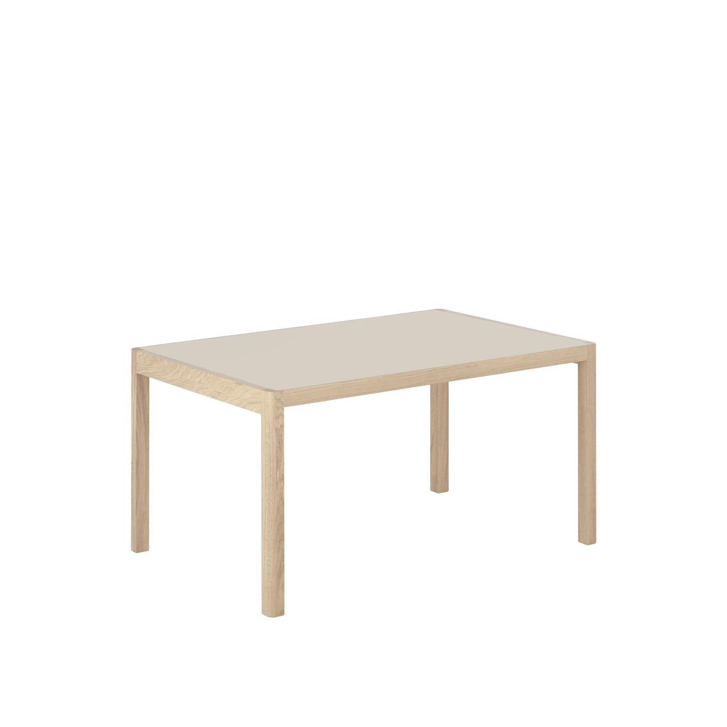 Muuto - Workshop Table - 140x92 - Warm Grey Linoleum and Oak