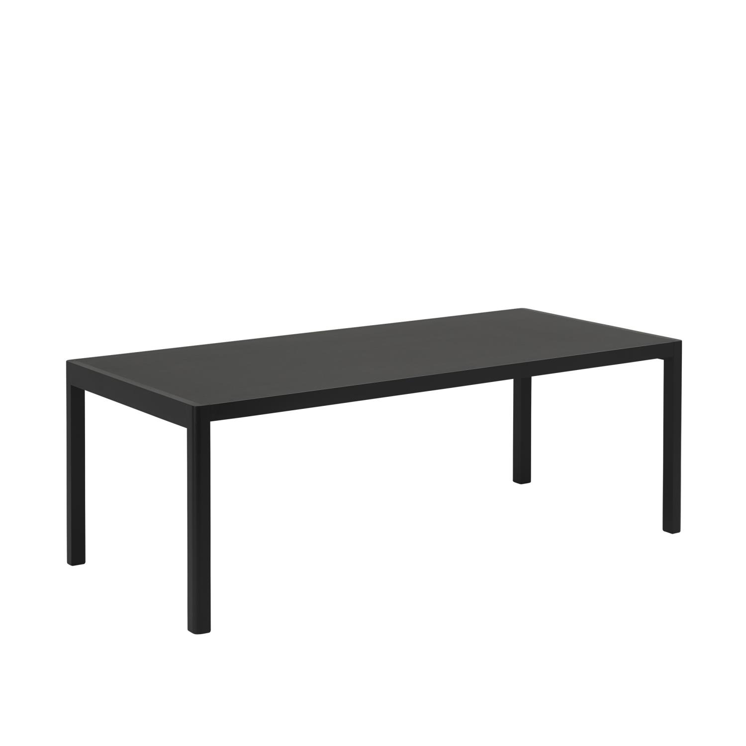 Muuto - Workshop Table - 200x92 - Black Linoleum and Black