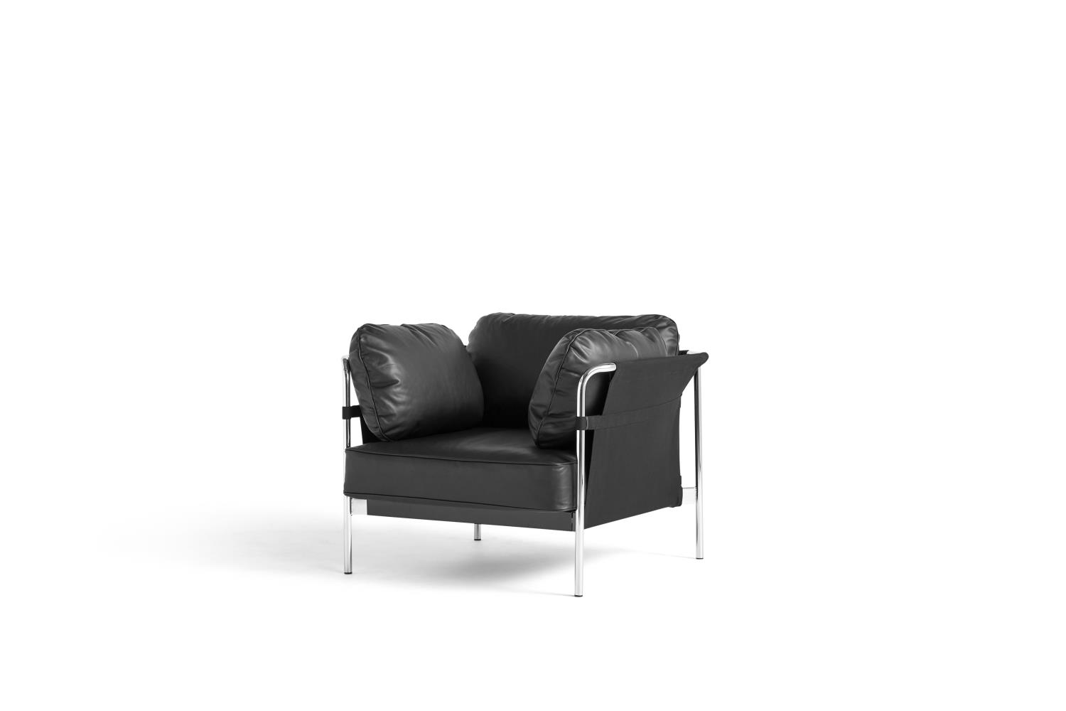 HAY - Can 1 Seater - Sense Black and Chromed Steel