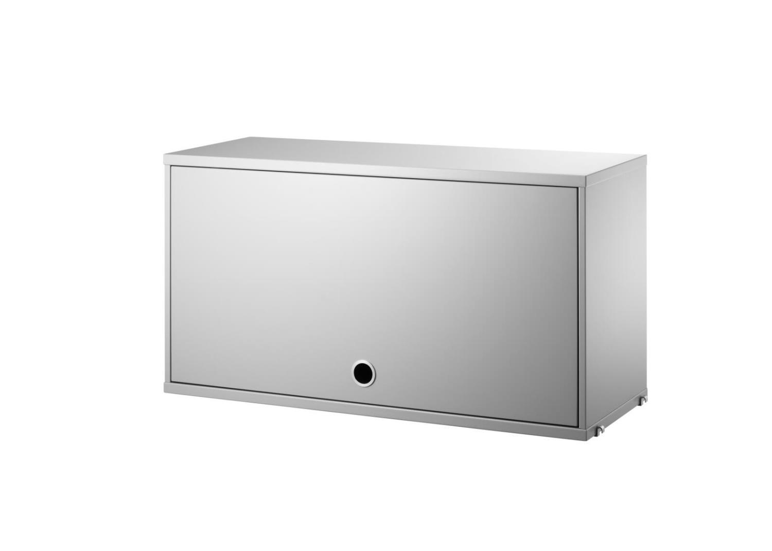 String - Cabinet with Flip Door w78 x d30 x h42 cm - Grey