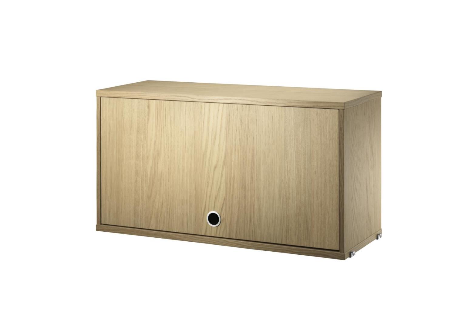 String - Cabinet with Flip Door w78 x d30 x h42 cm - Oak