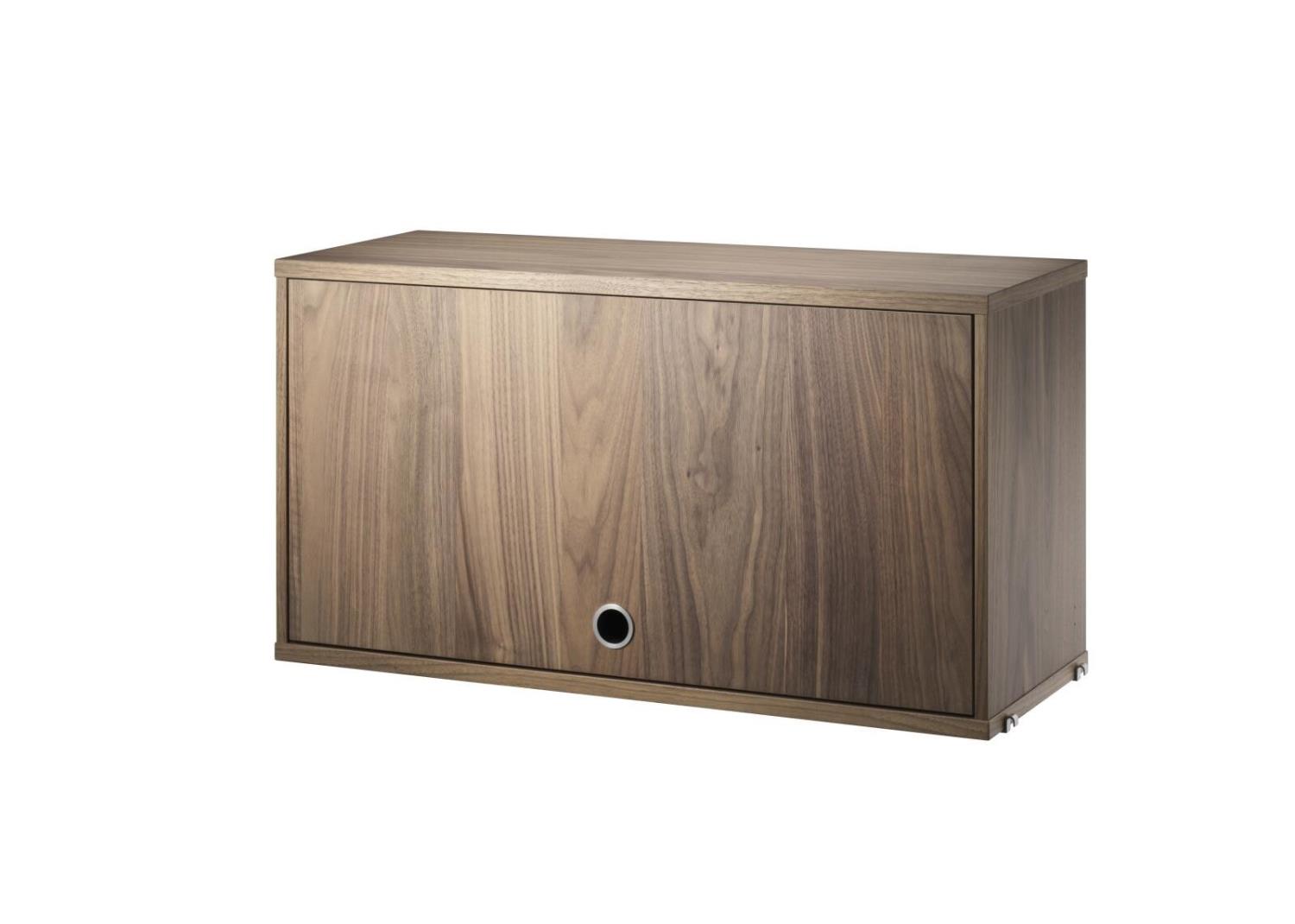 String - Cabinet with Flip Door w78 x d30 x h42 cm - Walnut