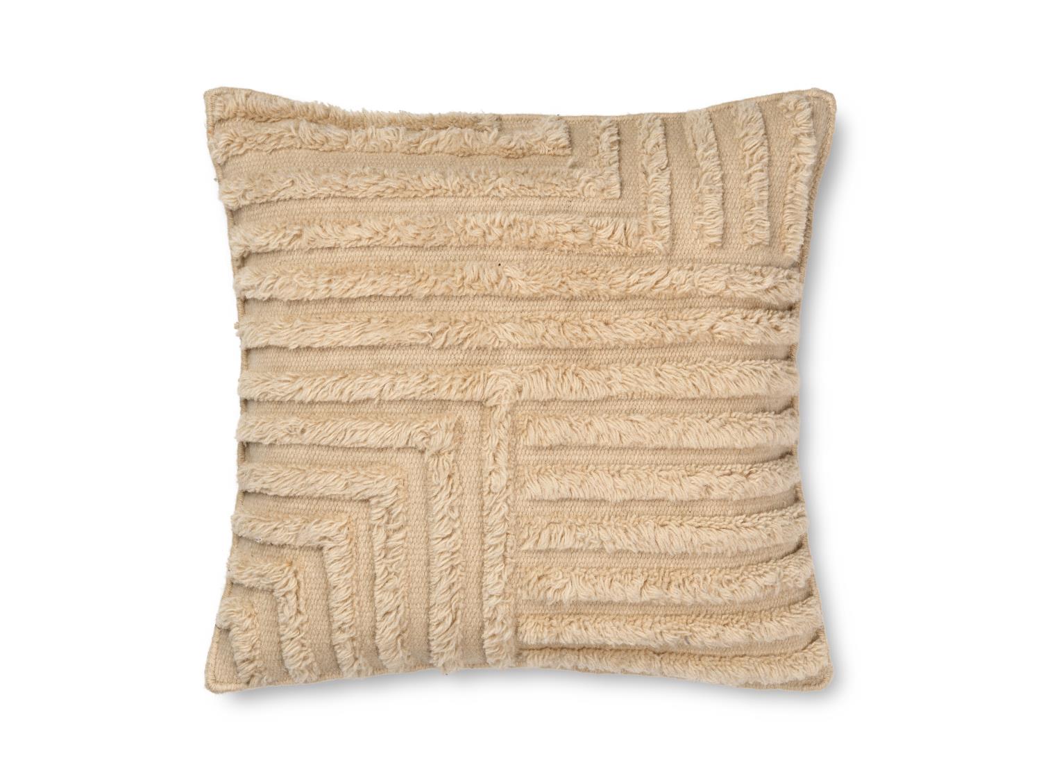 Ferm Living - Crease Wool Cushion - 50x50 - Light Sand