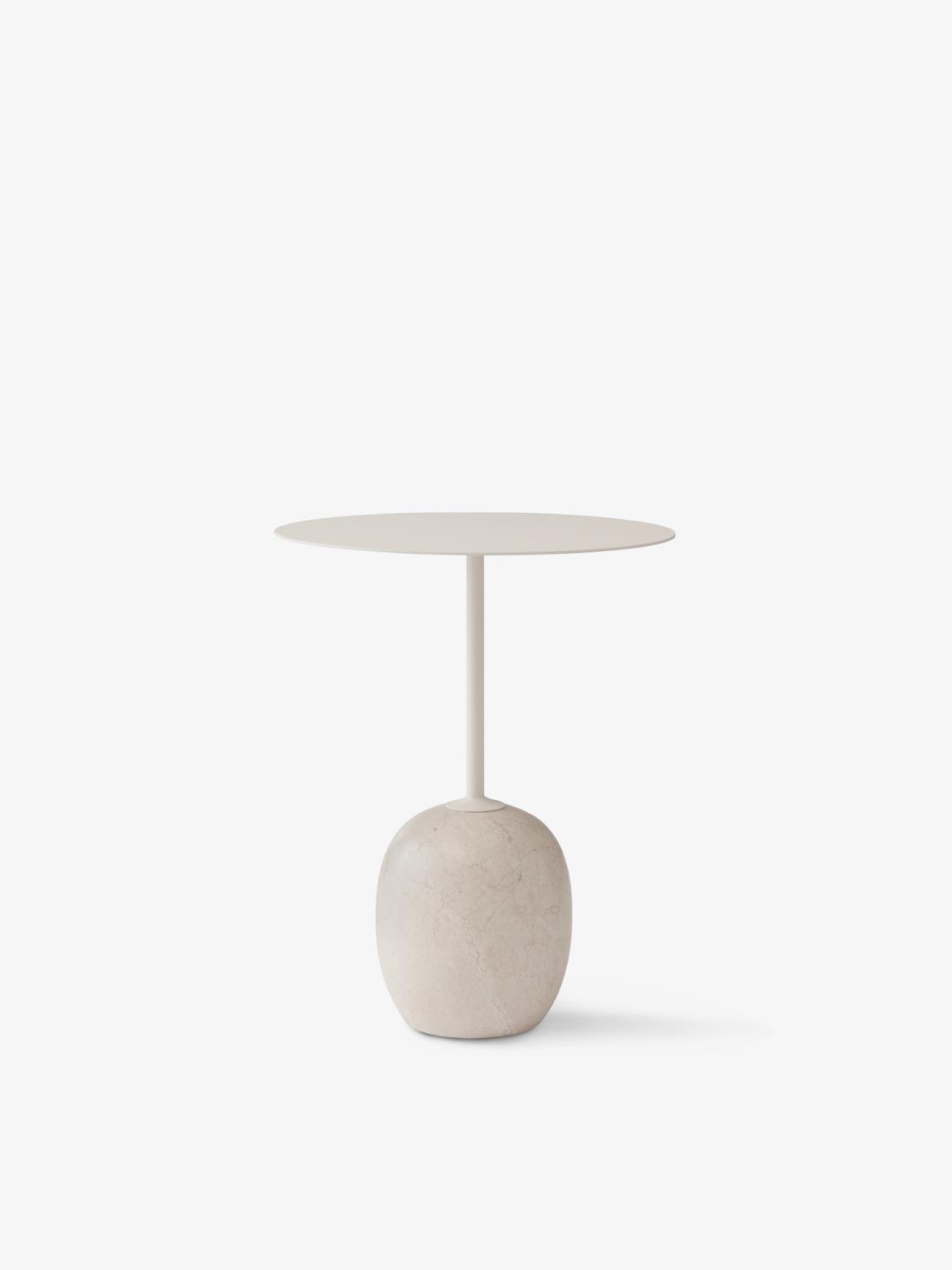 &Tradition - Lato Table LN8 - Round - Ivory White and Crema Diva Marble