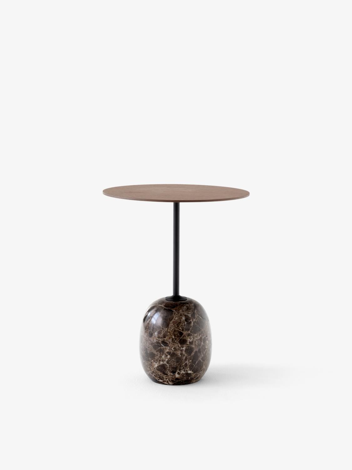 &Tradition - Lato Table LN8 - Round - Walnut and Emparador Marble