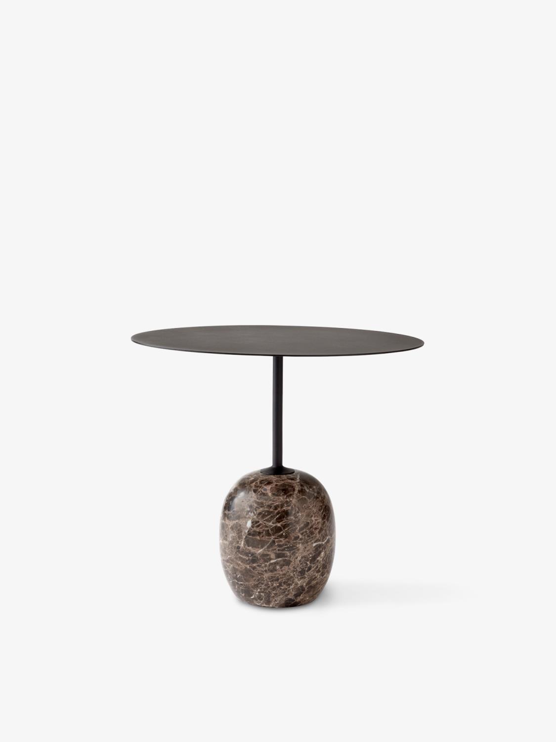&Tradition - Lato Table LN9 - Oval - Warm Black and Emparador Marble