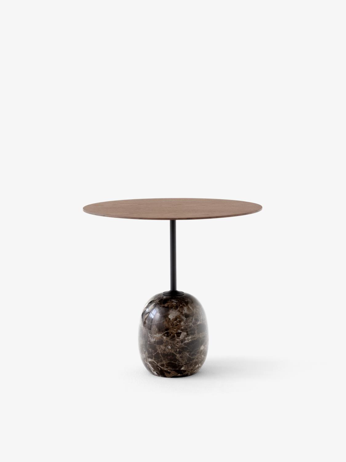 &Tradition - Lato Table LN9 - Oval - Walnut and Emparador Marble