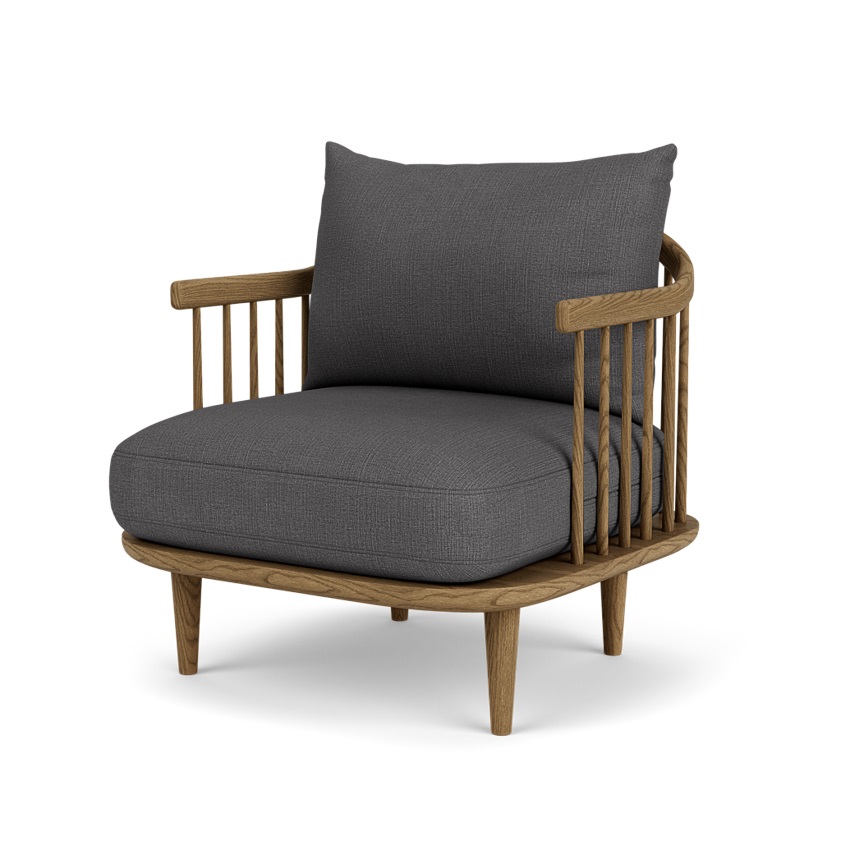&Tradition - Fly Lounge Chair SC10 - Hot Madison 093 and Smoked Oiled Oak