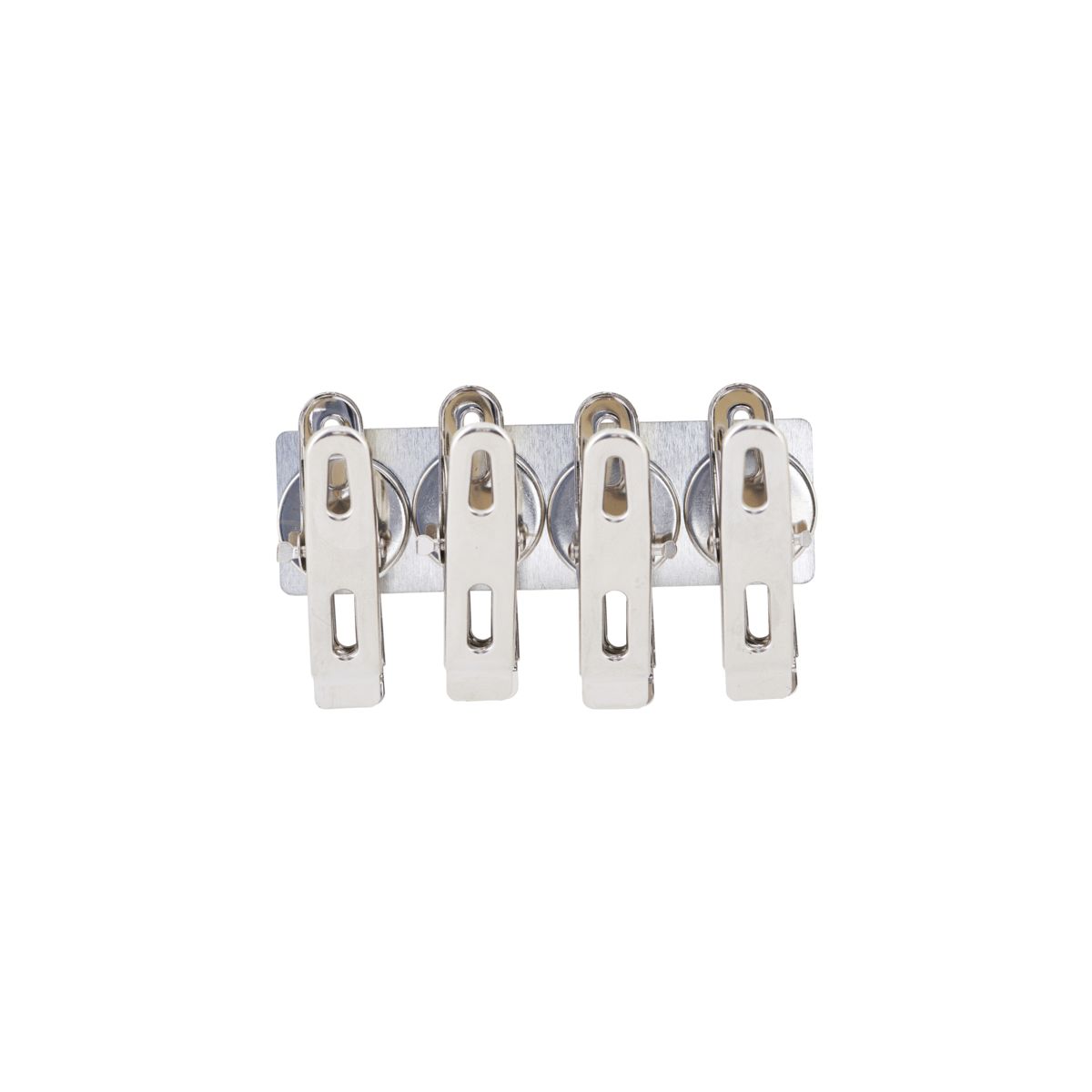 Monograph - Magnets - Clips - Silver - 4pk