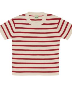 FUB - Oversized T-Shirt - Ecru and Bright Red