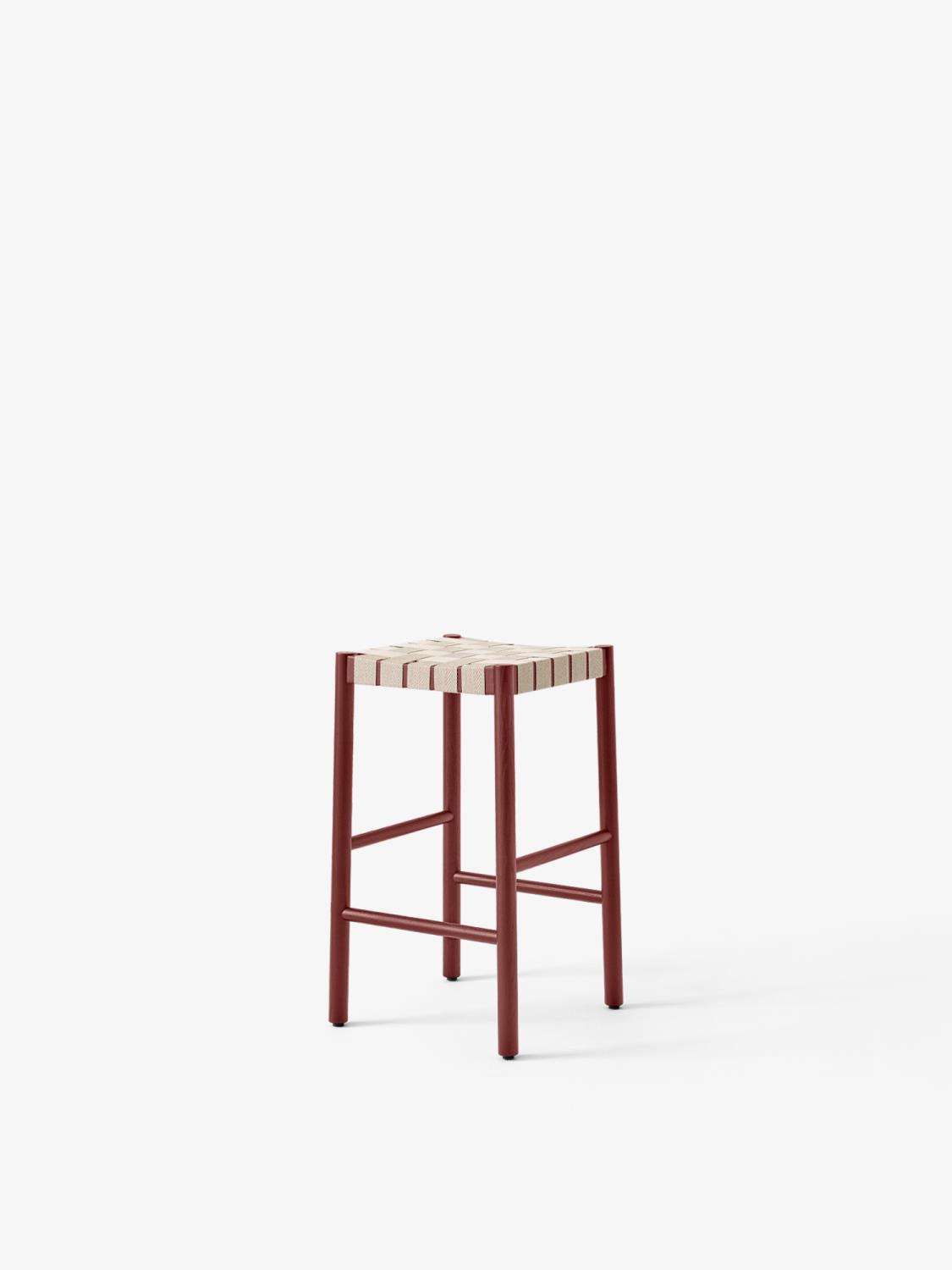 &Tradition - Betty Counter Chair TK7 - Maroon and Natural Webbing