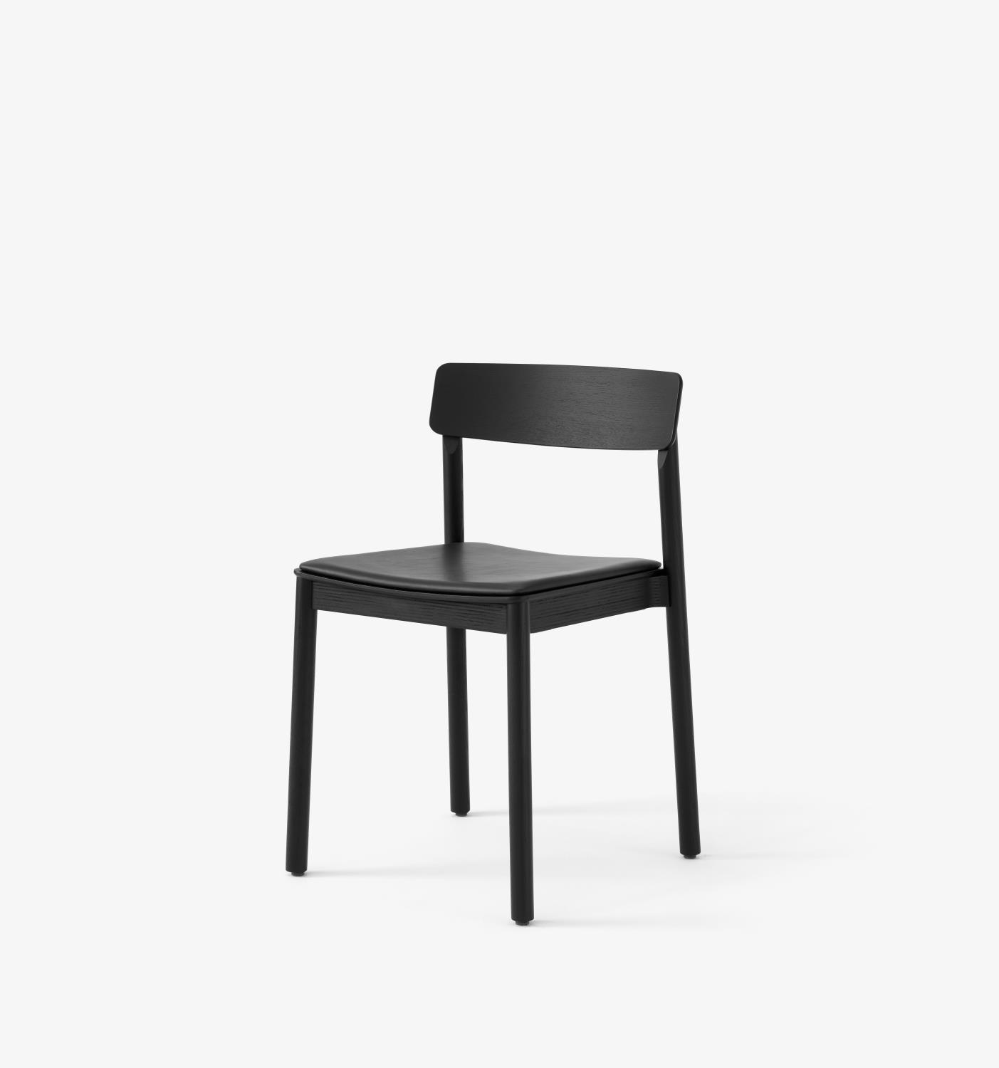&Tradition - Betty Chair TK3 - Black Silk Leather and Black Oak
