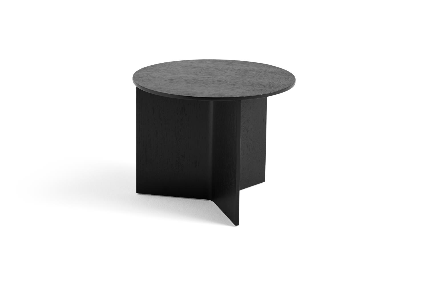 HAY - Slit Table Wood - Round Side Table - Black