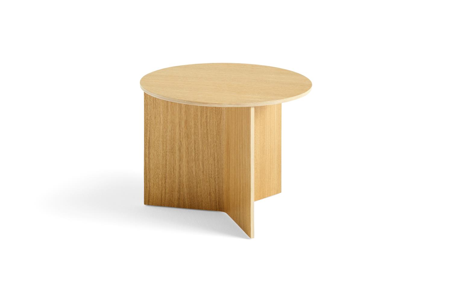 HAY - Slit Table Wood - Round Side Table - Oak