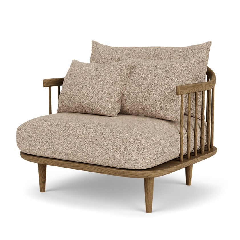 &Tradition - Fly Lounge Chair SC1 - Karakorum 003 and Smoked Oiled Oak
