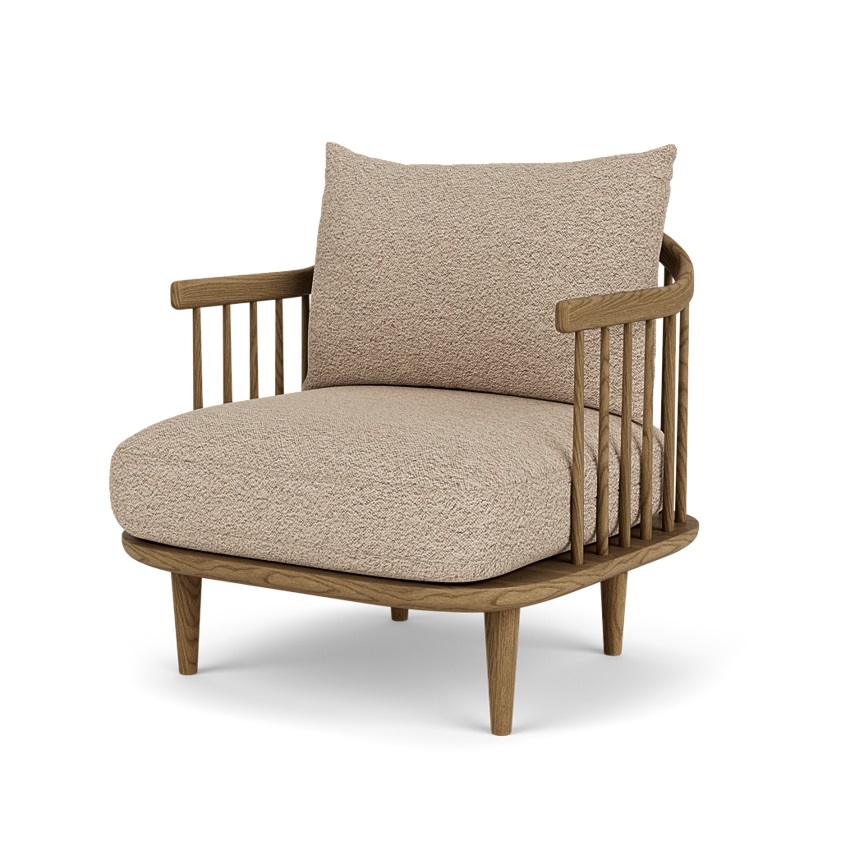&Tradition - Fly Lounge Chair SC10 - Karakorum 003 and Smoked Oiled Oak
