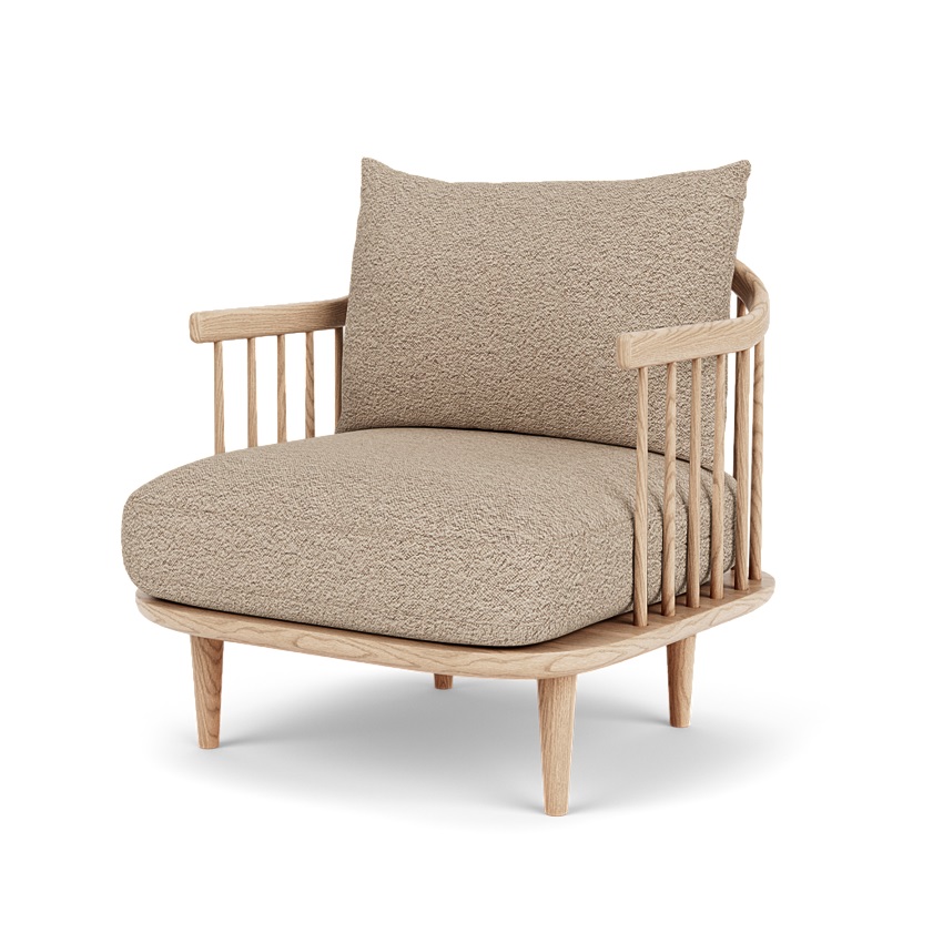 &Tradition - Fly Lounge Chair SC10 - Karakorum 003 and White Oiled Oak