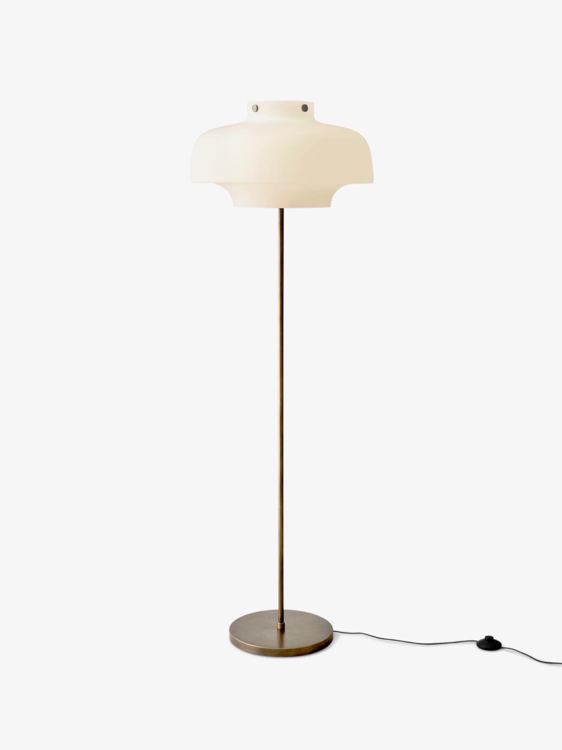 &Tradition - Copenhagen Floor Lamp SC14 - Opal Glass and Bronzed Brass