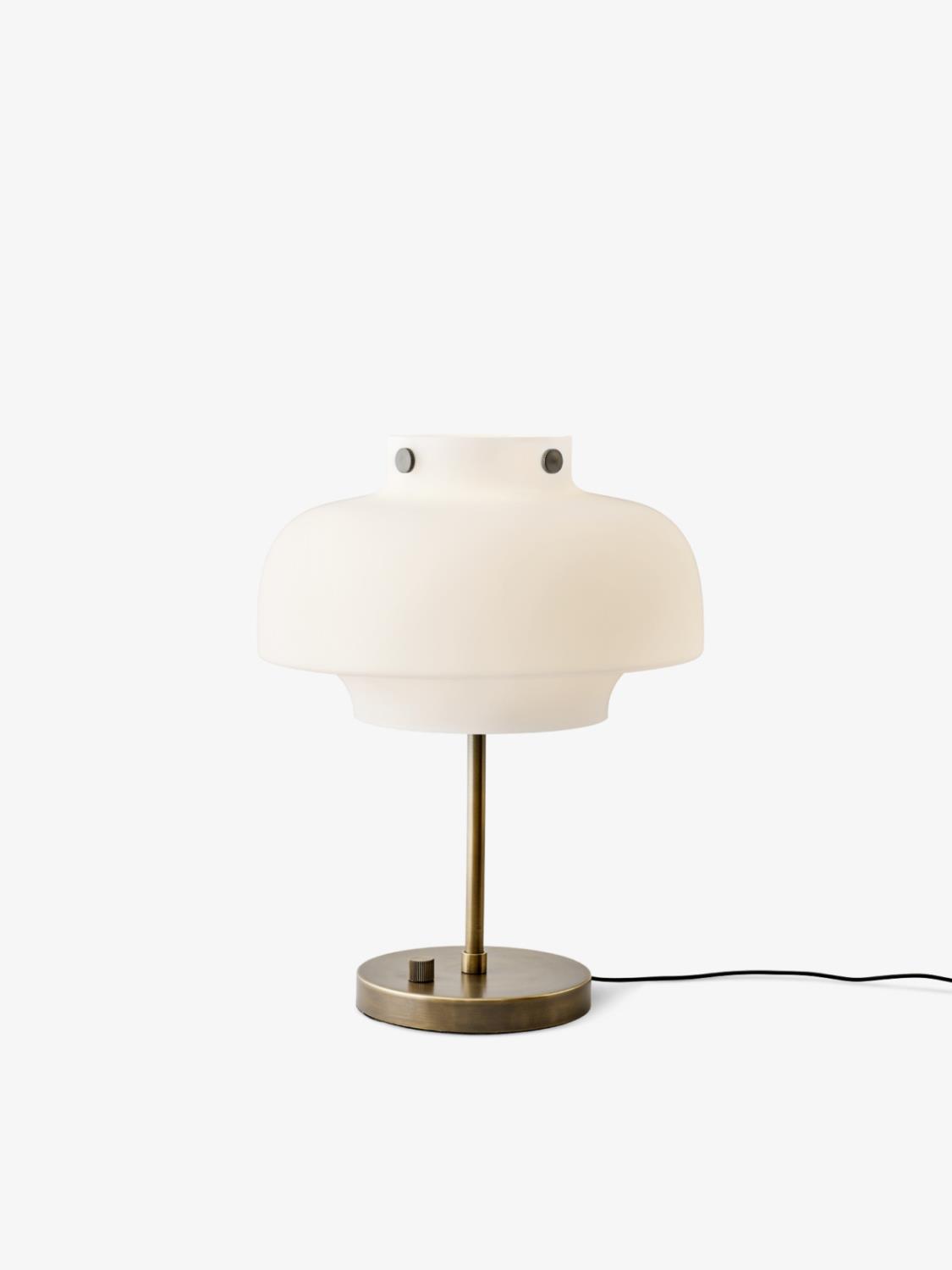 &Tradition - Copenhagen Table Lamp SC13 - Opal Glass and Bronzed Brass