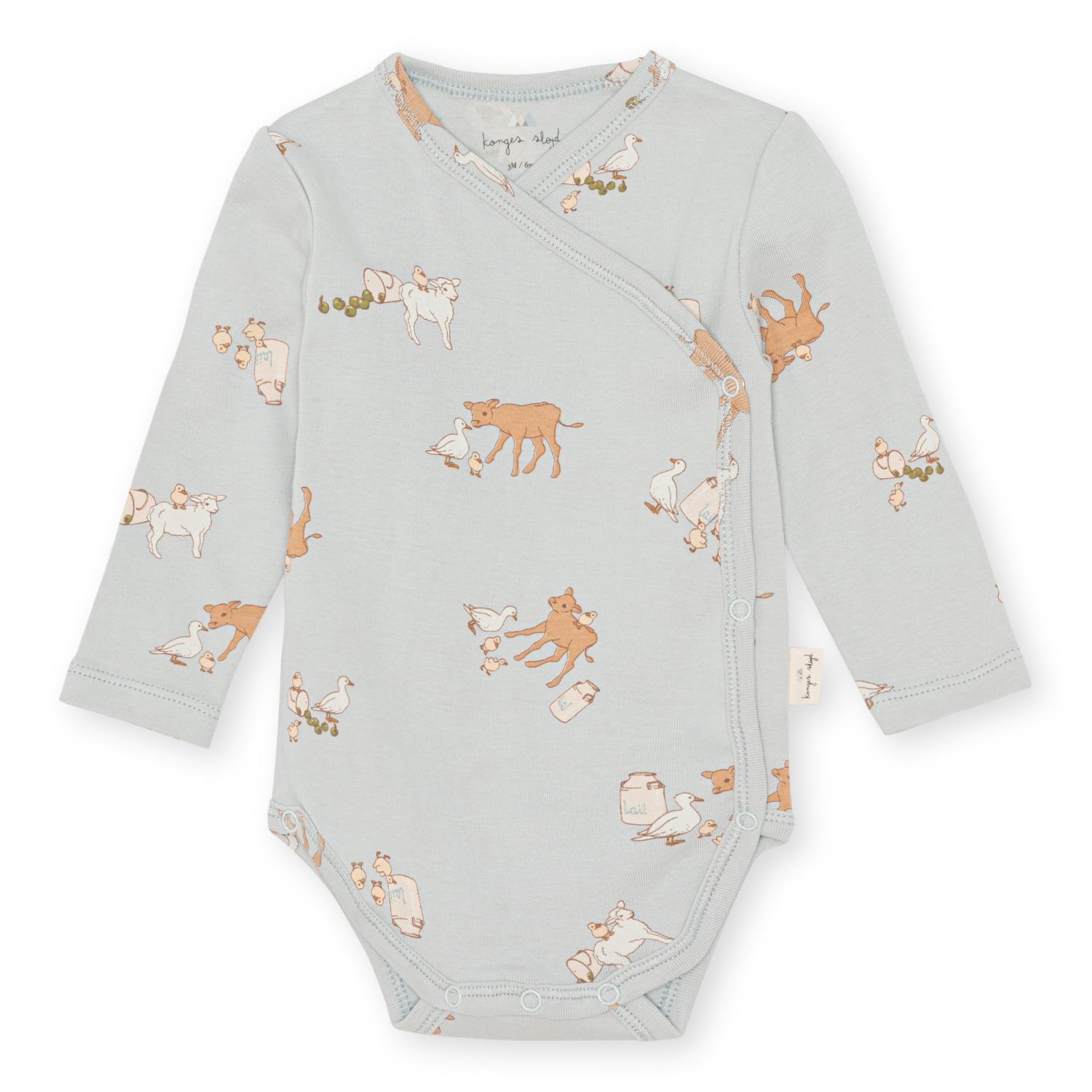 Konges Sløjd - Classic Newborn LS Body - Farm Blue