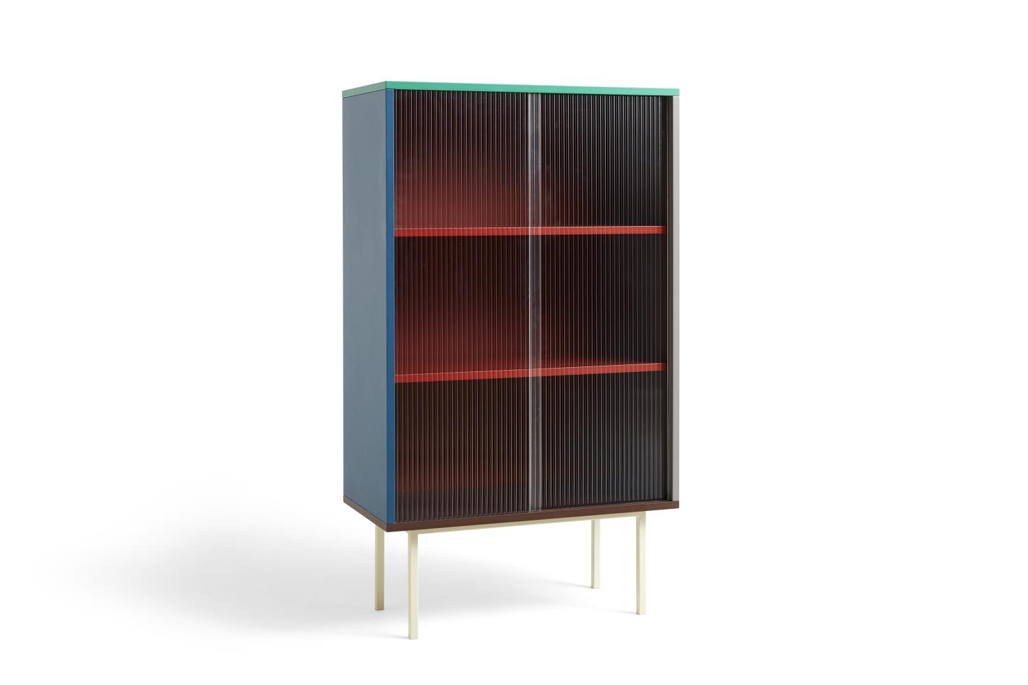HAY - Colour Cabinet - Tall - Floor with Glass Doors - Multi