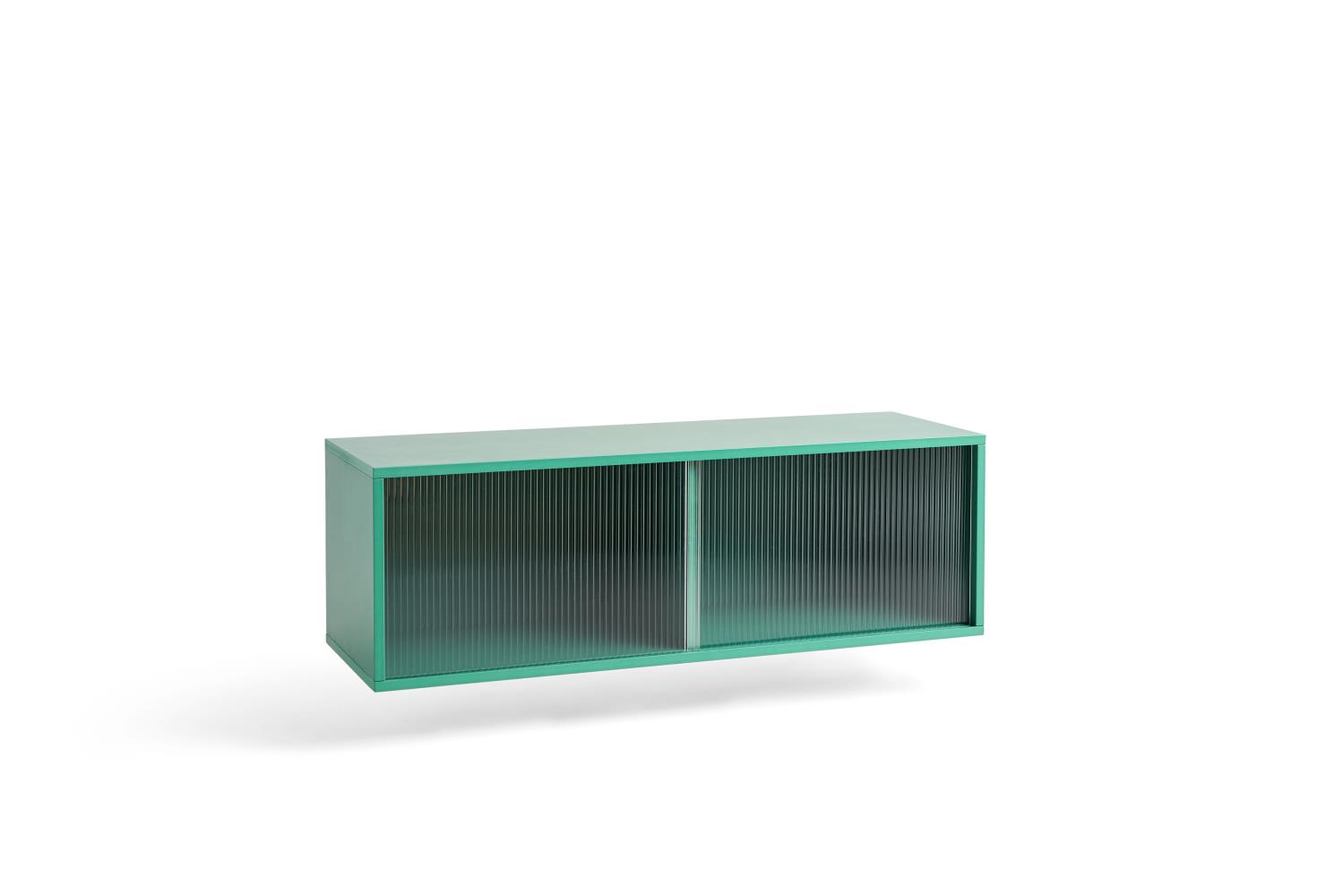 HAY - Colour Cabinet - M - Wall with Glass Doors - Dark Mint
