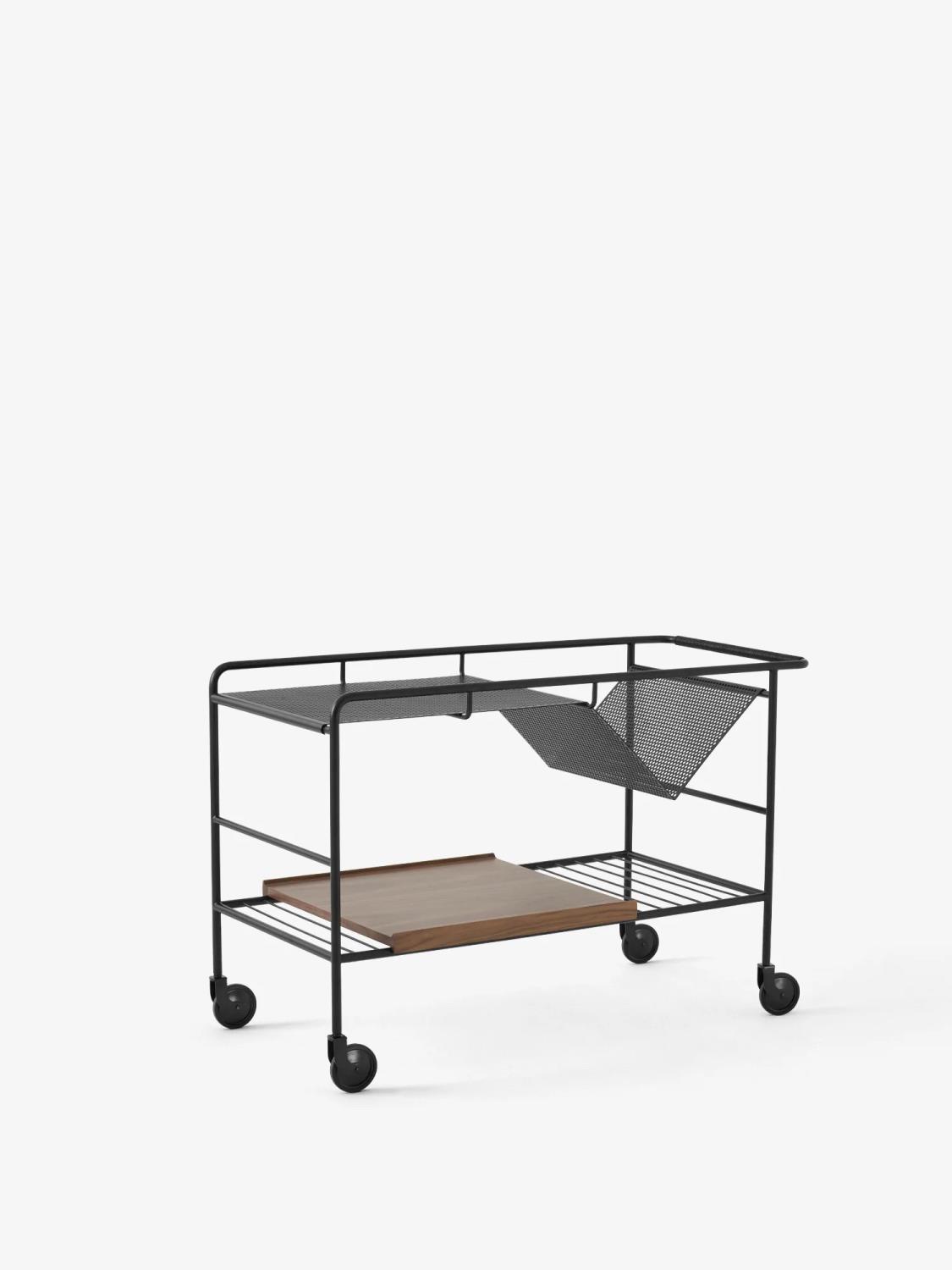&Tradition - Alima Trolley NDS1 - Matt Black and Lacquered Walnut