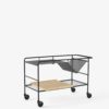 &Tradition - Alima Trolley NDS1 - Matt Black and Lacquered Oak