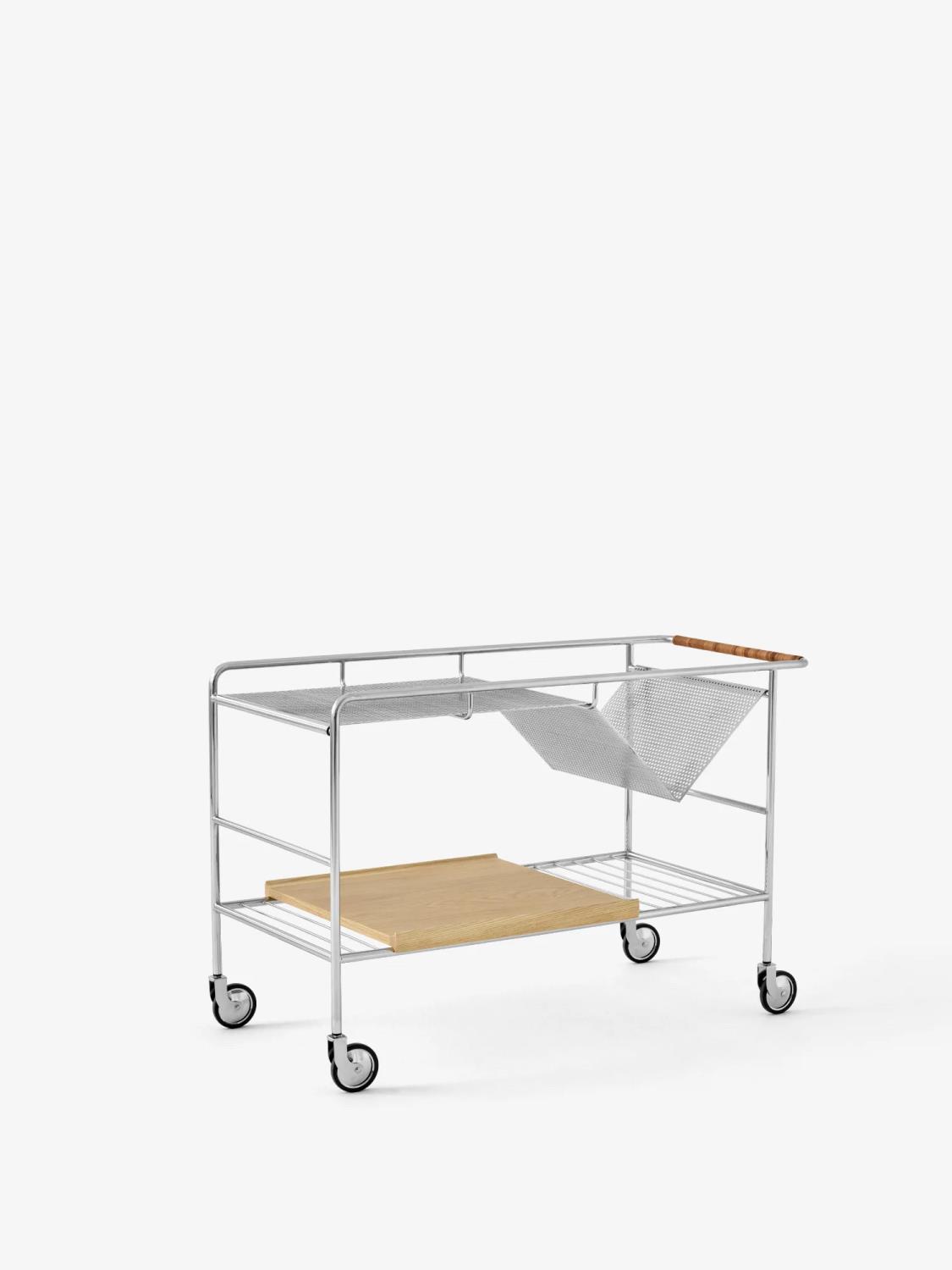 &Tradition - Alima Trolley NDS1 - Chrome and Lacquered Oak