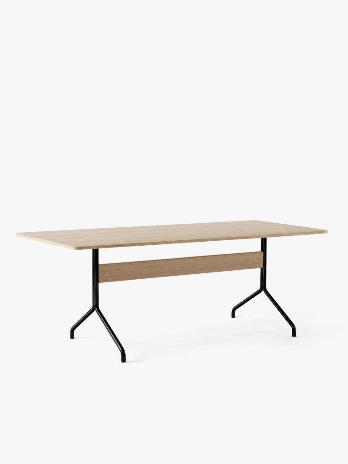 &Tradition - Pavilion Dining Table AV19 - Clear Laquered Oak and Black Frame - 200x90 cm