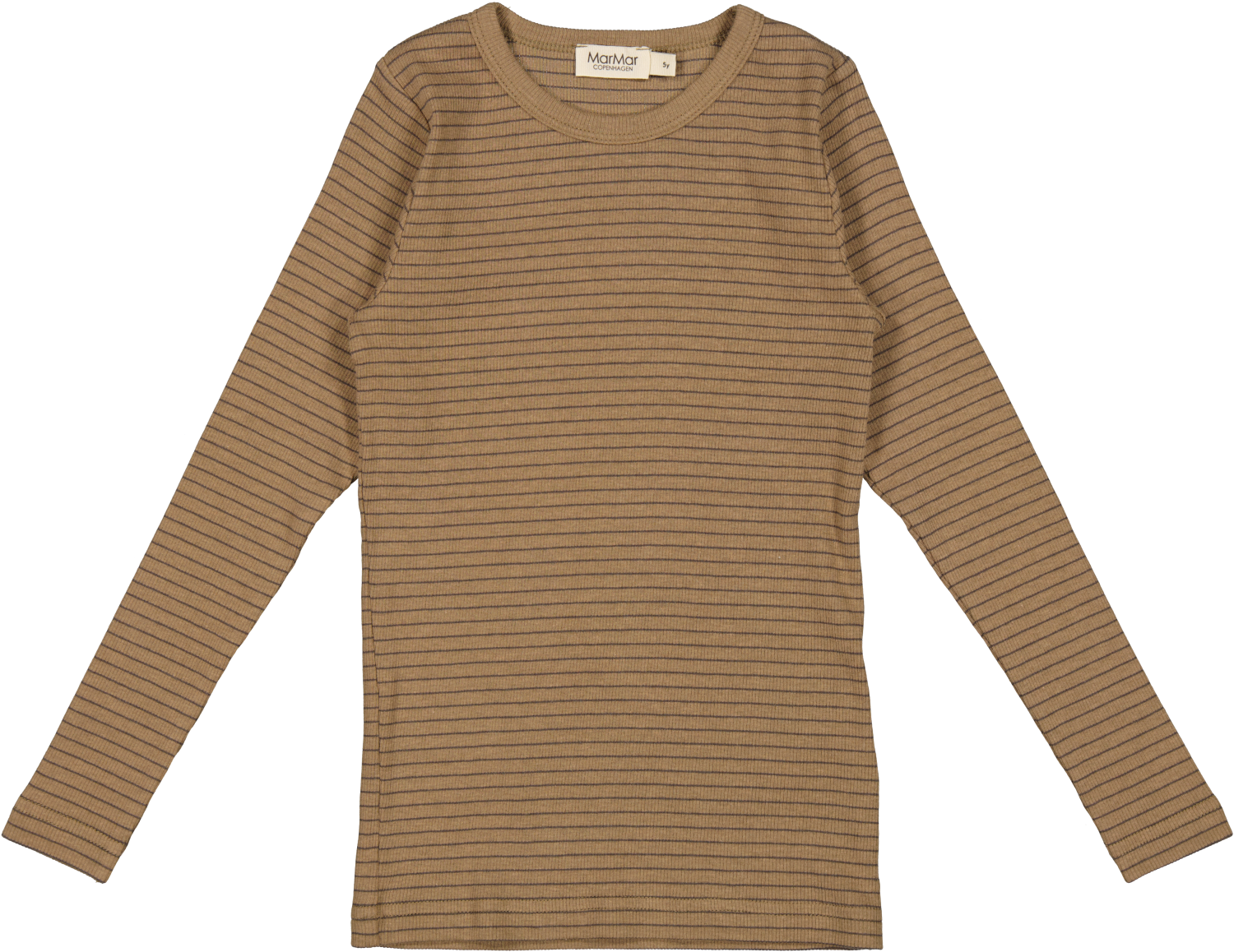 MarMar - Tani Fine Rib T-Shirt - Coffee Stripe